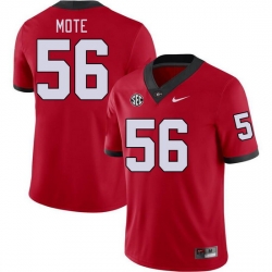 Men #56 William Mote Georgia Bulldogs College Football Jerseys Stitched-Red