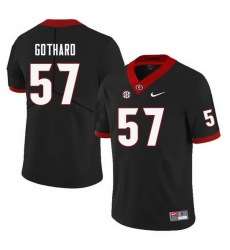 Men #57 Daniel Gothard Georgia Bulldogs College Football Jerseys-Black