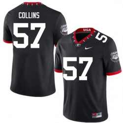 Men #57 Luke Collins Georgia Bulldogs College Football Jerseys Sale-100th Anniversary