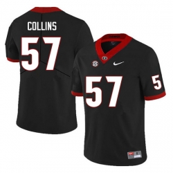 Men #57 Luke Collins Georgia Bulldogs College Football Jerseys Sale-Black Anniversary