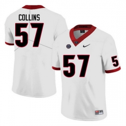 Men #57 Luke Collins Georgia Bulldogs College Football Jerseys Sale-White Anniversary