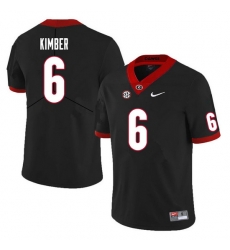 Men #6 Jalen Kimber Georgia Bulldogs College Football Jerseys Sale-Black