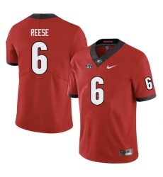 Men #6 Otis Reese Georgia Bulldogs College Football Jerseys Sale-red