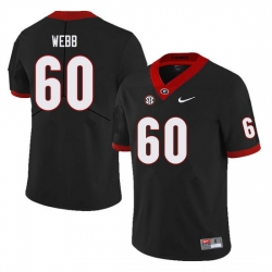 Men #60 Clay Webb Georgia Bulldogs College Football Jerseys Sale-Black