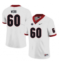 Men #60 Clay Webb Georgia Bulldogs College Football Jerseys white