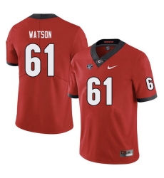 Men #61 Blake Watson Georgia Bulldogs College Football Jerseys red
