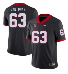 Men #63 Sedrick Van Pran Georgia Bulldogs College Football Jerseys Stitched-Black