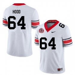 Men #64 Jacob Hood Georgia Bulldogs College Football Jerseys Sale-40th Anniversary