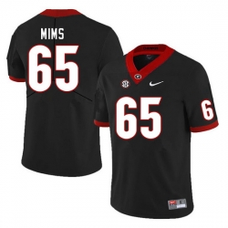 Men #65 Amarius Mims Georgia Bulldogs College Football Jerseys Sale-Black