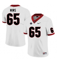 Men #65 Amarius Mims Georgia Bulldogs College Football Jerseys Sale-White