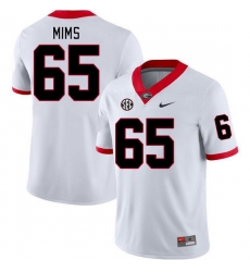 Men #65 Amarius Mims Georgia Bulldogs College Football Jerseys Stitched-White