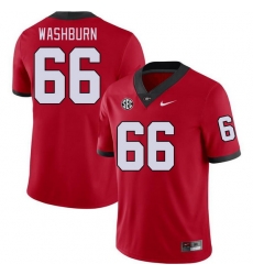 Men #66 Jonathan Washburn Georgia Bulldogs College Football Jerseys Stitched-Red
