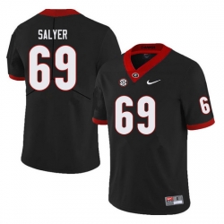 Men #69 Jamaree Salyer Georgia Bulldogs College Football Jerseys Sale-Black