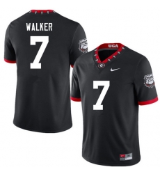 Men #7 Quay Walker Georgia Bulldogs 100th Anniversary College Football Jerseys Sale-100th Black