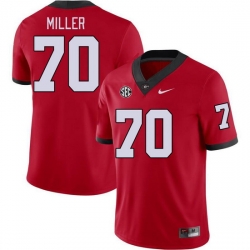 Men #70 Joshua Miller Georgia Bulldogs College Football Jerseys Stitched-Red