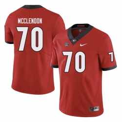 Men #70 Warren McClendon Georgia Bulldogs College Football Jerseys Sale-red