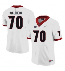 Men #70 Warren McClendon Georgia Bulldogs College Football Jerseys Sale-white