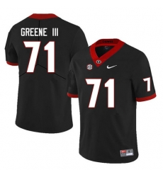 Men #71 Earnest Greene III Georgia Bulldogs College Football Jerseys Sale-Black Anniversary