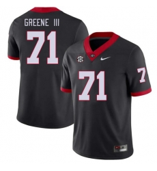 Men #71 Earnest Greene III Georgia Bulldogs College Football Jerseys Stitched-Black