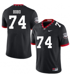 Men #74 Drew Bobo Georgia Bulldogs College Football Jerseys Sale-100th Anniversary