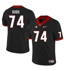 Men #74 Drew Bobo Georgia Bulldogs College Football Jerseys Sale-Black