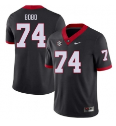 Men #74 Drew Bobo Georgia Bulldogs College Football Jerseys Stitched-Black