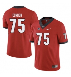 Men #75 Owen Condon Georgia Bulldogs College Football Jerseys Sale-red