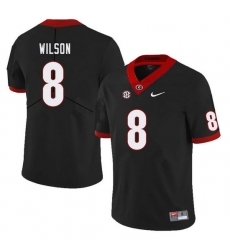 Men #8 Divaad Wilson Georgia Bulldogs College Football Jerseys Sale-Black