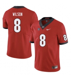 Men #8 Divaad Wilson Georgia Bulldogs College Football Jerseys Sale-Red