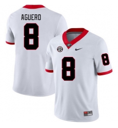 Men #8 Joenel Aguero Georgia Bulldogs College Football Jerseys Stitched-White