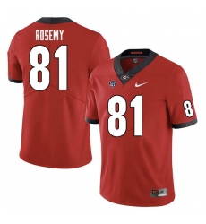 Men #81 Marcus Rosemy Georgia Bulldogs College Football Jerseys Sale-Red