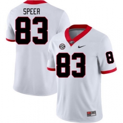 Men #83 Cole Speer Georgia Bulldogs College Football Jerseys Stitched-White