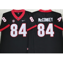 Men #84 Ladd McConkey Georgia Bulldogs College Football Jerseys Sale-Black