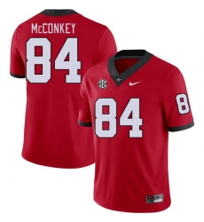 Men #84 Ladd McConkey Georgia Bulldogs College Football Jerseys Stitched-Red