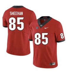 Men #85 Drew Sheehan Georgia Bulldogs College Football Jerseys Sale-Red Anniversary