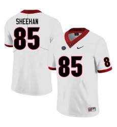 Men #85 Drew Sheehan Georgia Bulldogs College Football Jerseys Sale-White Anniversary