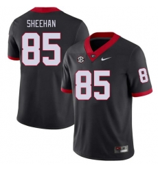 Men #85 Drew Sheehan Georgia Bulldogs College Football Jerseys Stitched-Black