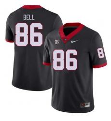 Men #86 Dillon Bell Georgia Bulldogs College Football Jerseys Stitched-Black