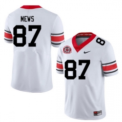 Men #87 Mekhi Mews Georgia Bulldogs College Football Jerseys Sale-40th Anniversary