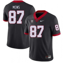 Men #87 Mekhi Mews Georgia Bulldogs College Football Jerseys Stitched-Black