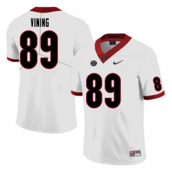 Men #89 George Vining Georgia Bulldogs College Football Jerseys Sale-White