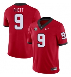 Men #9 Justyn Rhett Georgia Bulldogs College Football Jerseys Stitched-Red
