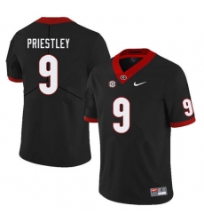 Men #9 Nathan Priestley Georgia Bulldogs College Football Jerseys Sale-Black