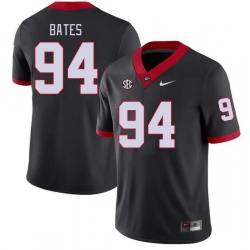 Men #94 Henry Bates Georgia Bulldogs College Football Jerseys Stitched-Black