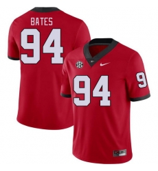 Men #94 Henry Bates Georgia Bulldogs College Football Jerseys Stitched-Red
