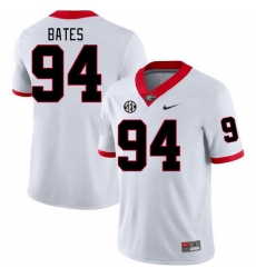 Men #94 Henry Bates Georgia Bulldogs College Football Jerseys Stitched-White