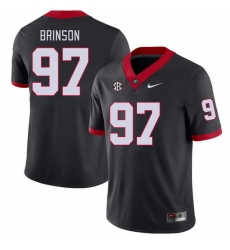 Men #97 Warren Brinson Georgia Bulldogs College Football Jerseys Stitched-Black