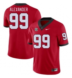 Men #99 Bear Alexander Georgia Bulldogs College Football Jerseys Stitched-Red