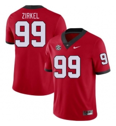 Men #99 Jared Zirkel Georgia Bulldogs College Football Jerseys Stitched-Red