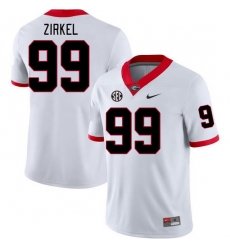 Men #99 Jared Zirkel Georgia Bulldogs College Football Jerseys Stitched-White